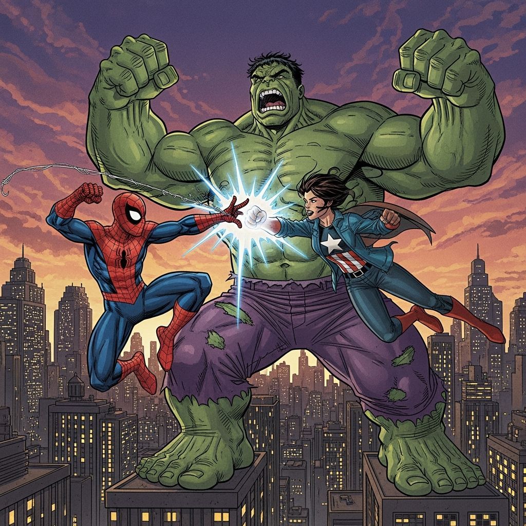 Spider-Man Battles Hulk and America Chavez