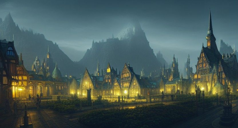 Fantasy Megapolis Concept Art in Unreal Engine 5