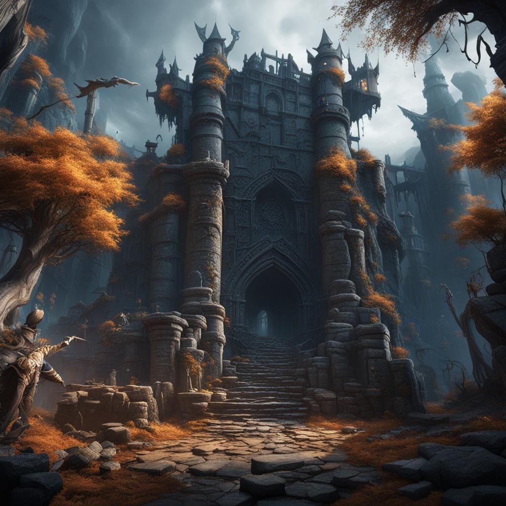 Fantastical Dungeon Concept Art in Deep Color