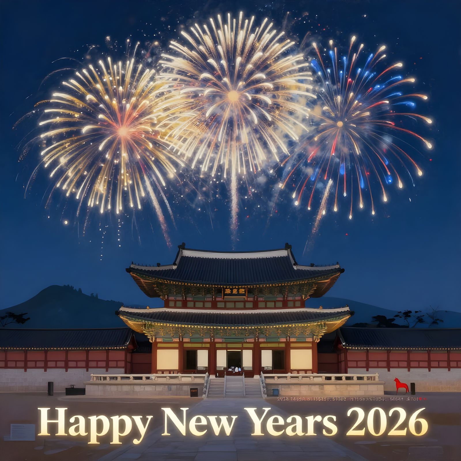 New Year's Eve at Gyeongbokgung Palace Oil Painting