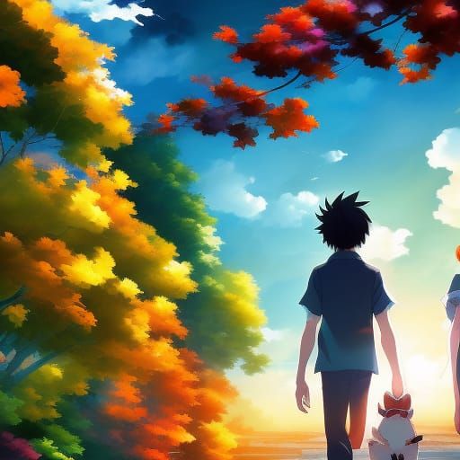 Anime Key Visual by Studio Ghibli and Shinkai