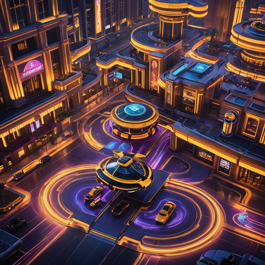 Flying Taxis Refueling at Las Vegas Casino