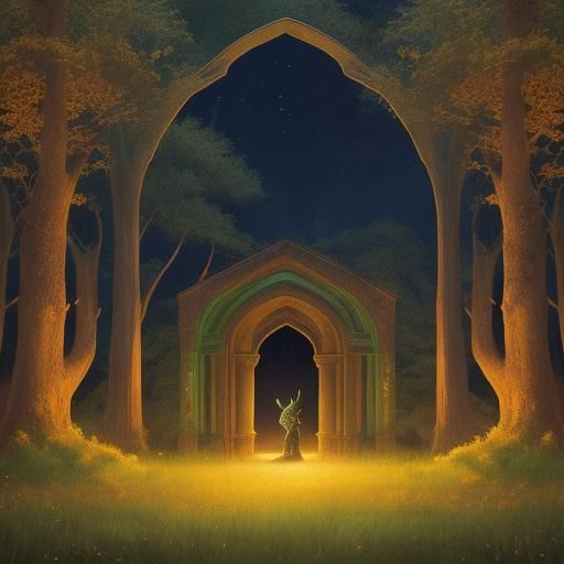 Ethereal Dreamscape: Moose, Rabbit, and Man