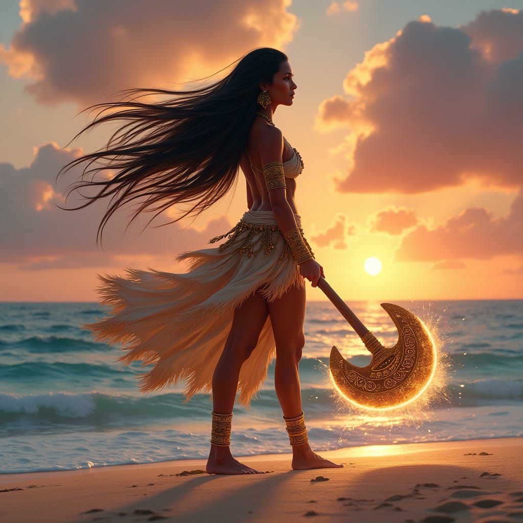 Bronze Goddess of the Tropical Shore