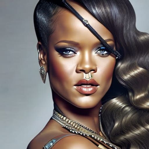 Hyperdetailed Rococo Portrait of Blended Celebrities