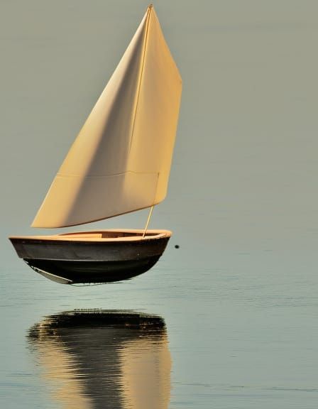 Origami Sailboat in High Resolution