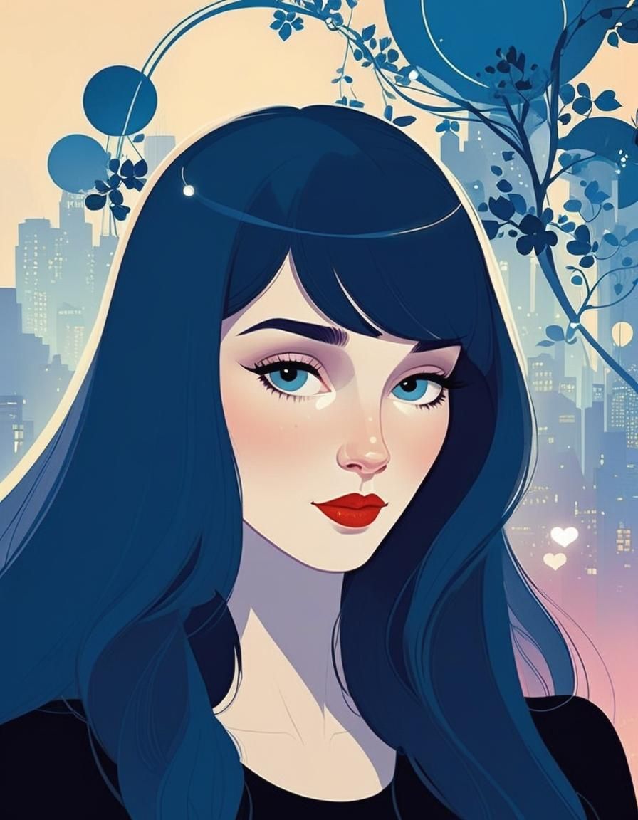 Abstract Digital Illustration of Love and Loss