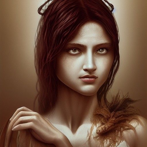Detailed Matte Painting of a Woman