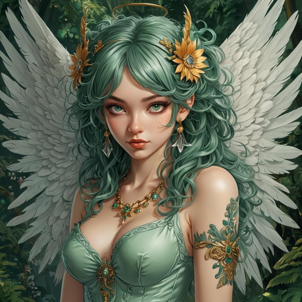 Enchanting Forest Fairy Illustration in Toriyama Style