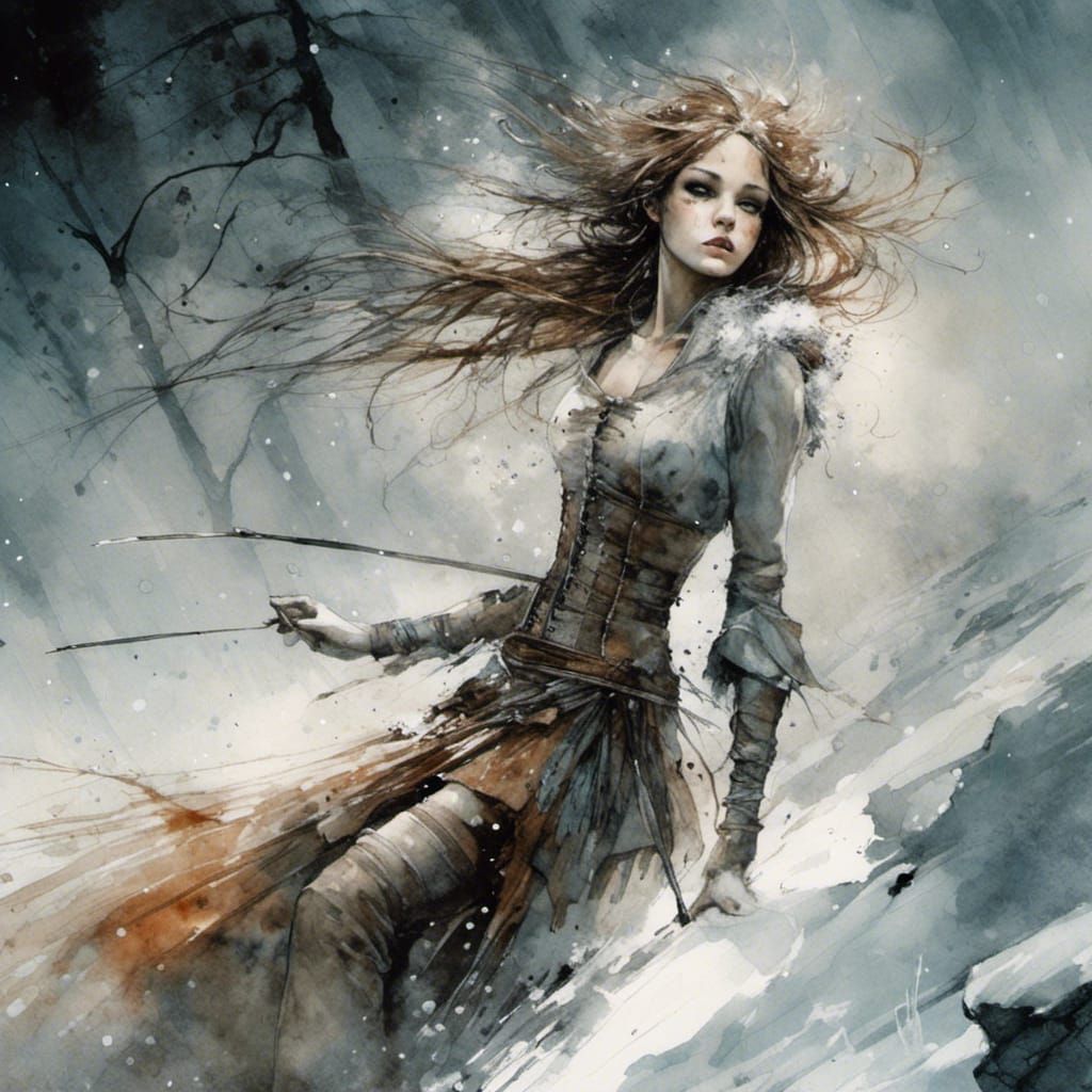 Enchanted Christmas Fairy in Winter Paradise