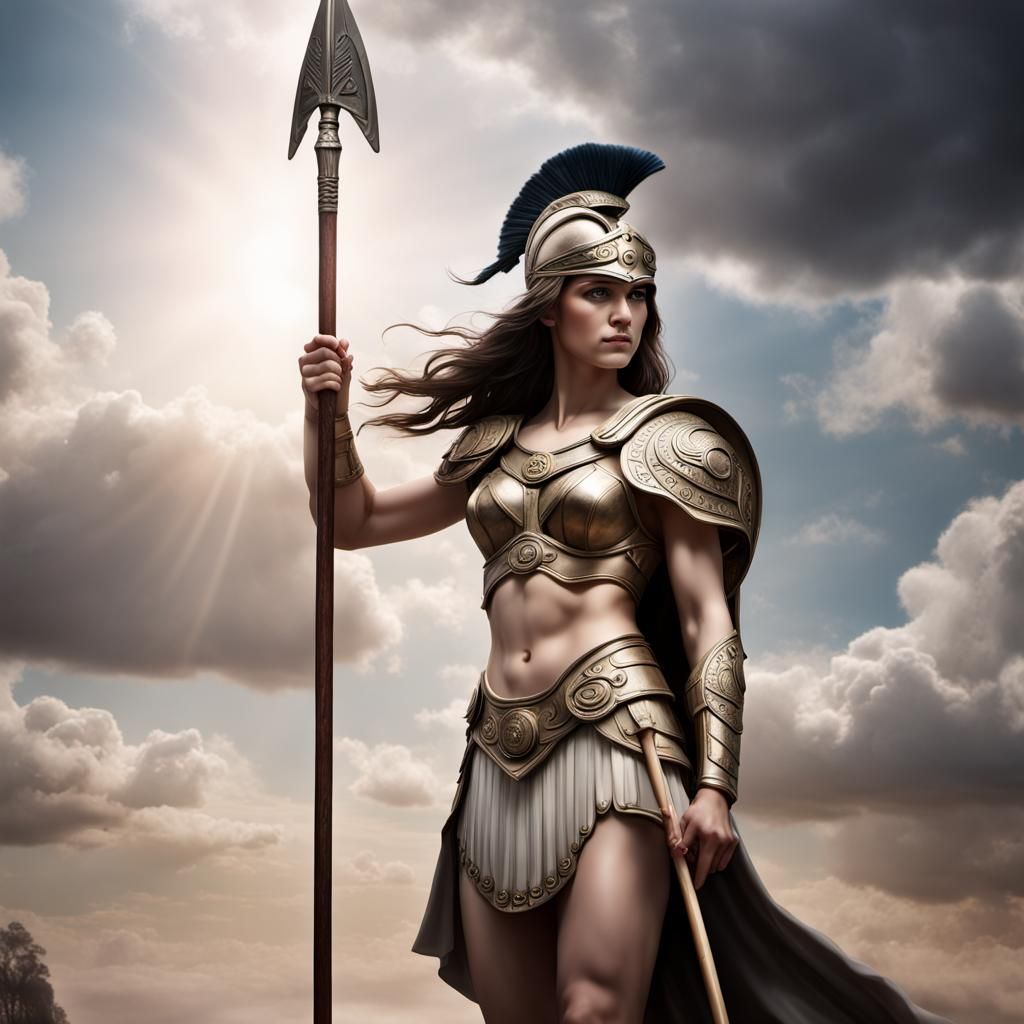 Athena: Goddess of Wisdom and Warfare in Hyperrealism