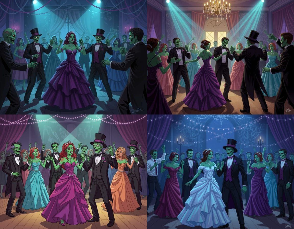 Zombies Dance at Prom Supervised by Necromancers