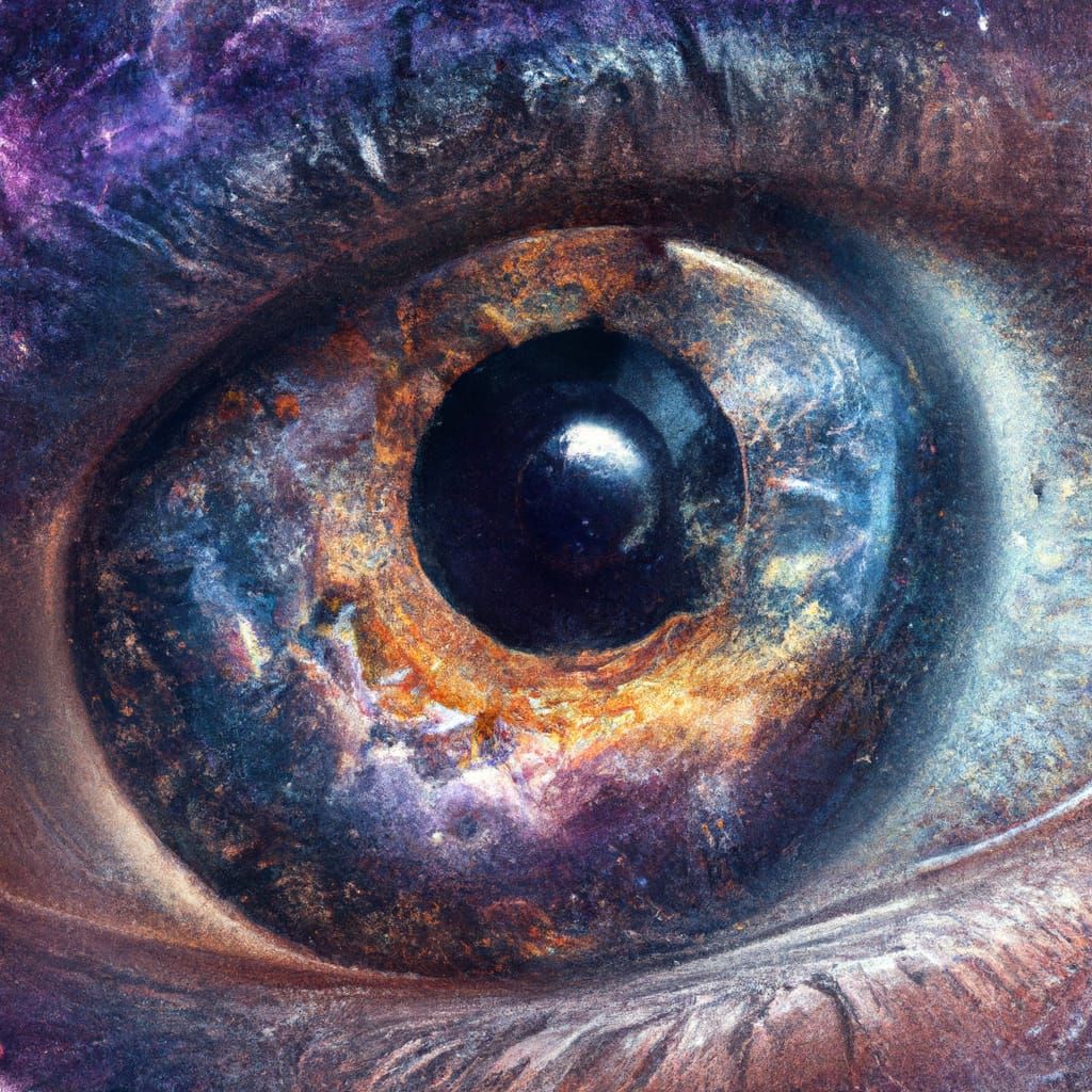 Photorealistic Eye Reflecting Nebula Galaxy