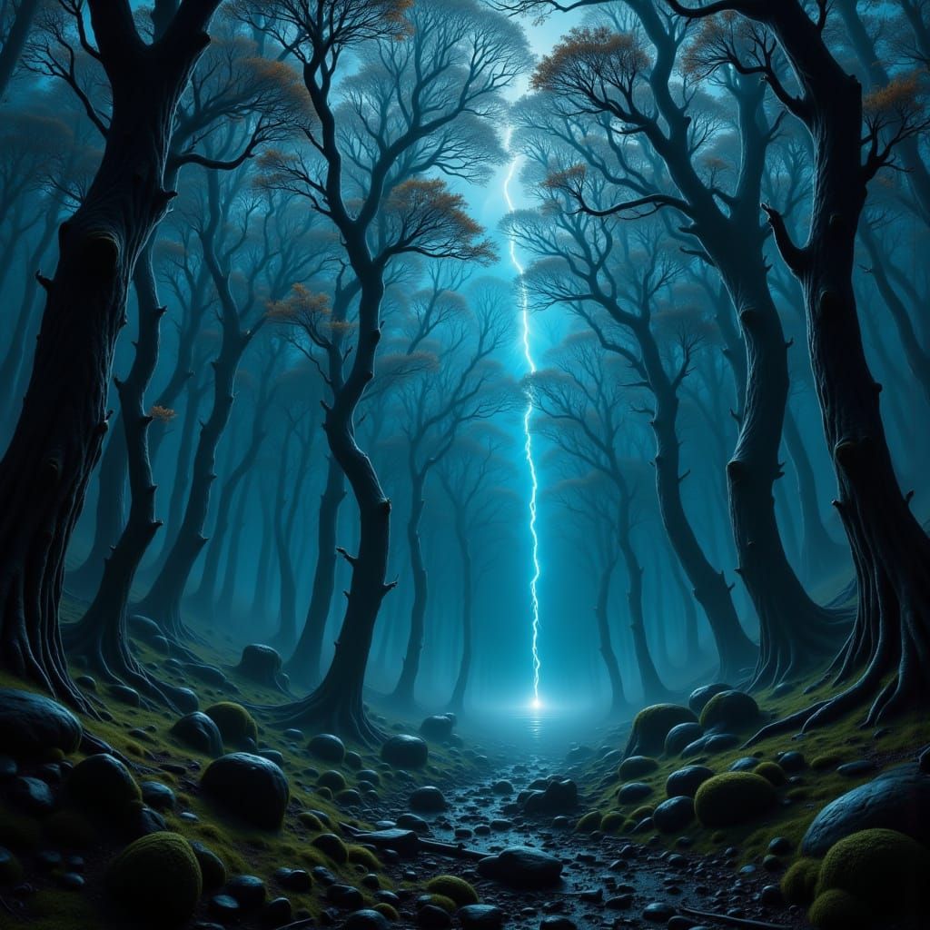 Eerie Pleidian Aliens Emerge from Misty Autumn Forest