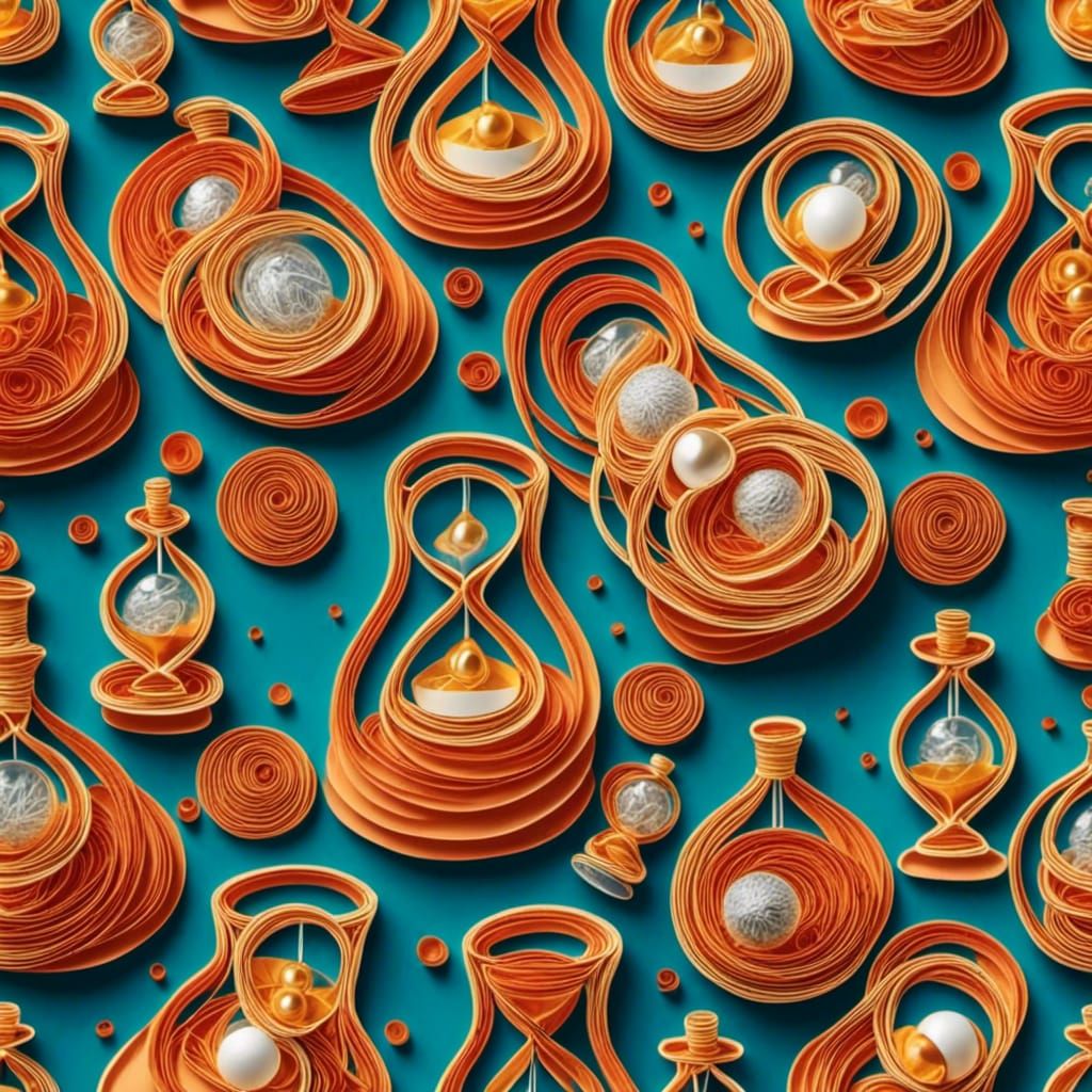 Hourglass in Wizard Office with Quilling Details