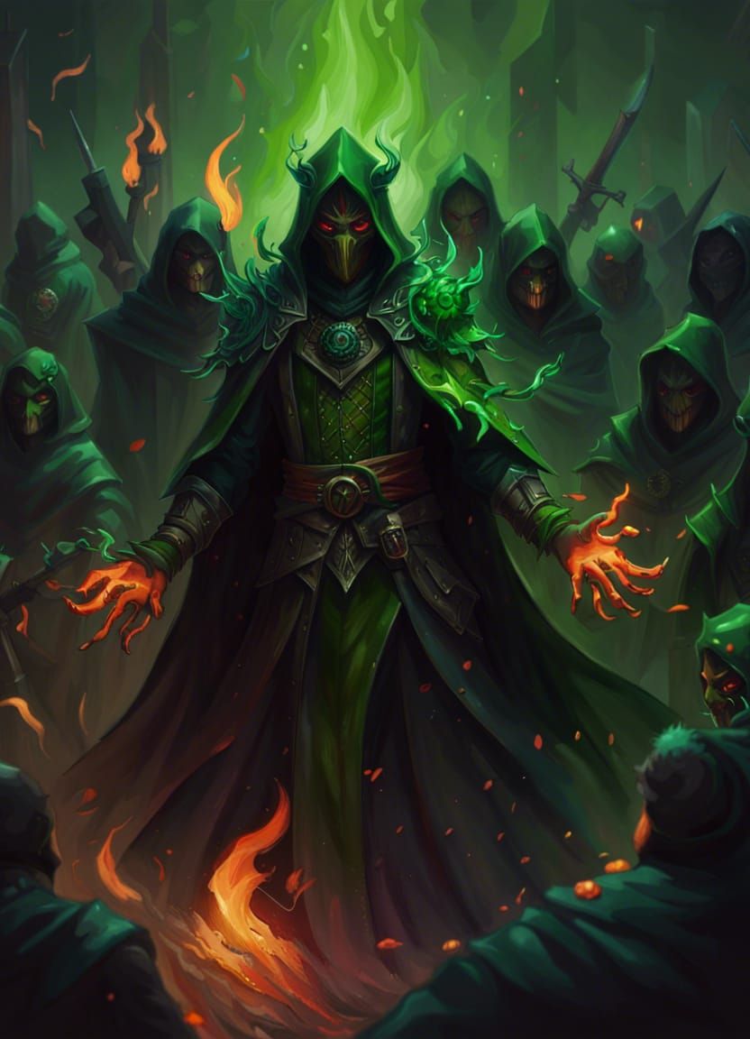 Infernal Mage in Dark Fantasy Style