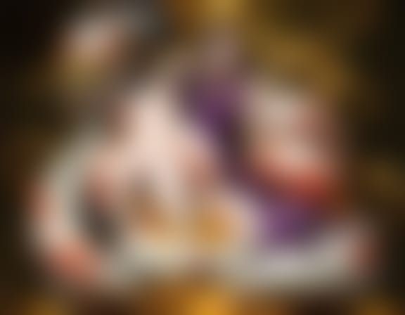 Evil Empress on Throne with Four-Eyed Snake