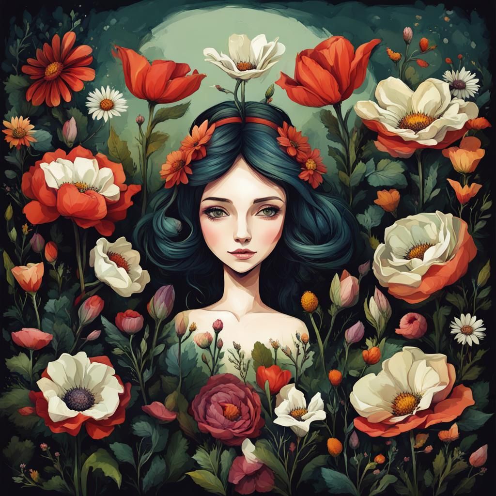 Floral Arrangement in Florabunda Style