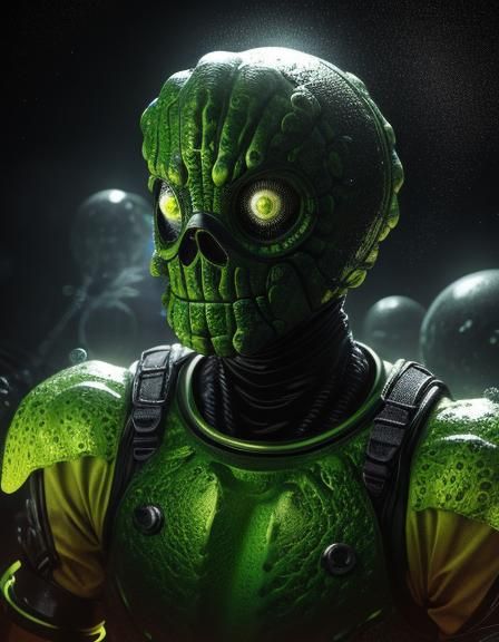 Creature from the Black Lagoon: Intricate Bubble Portrait