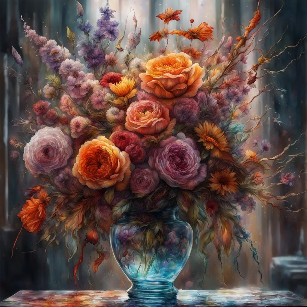 Watercolor Bouquet with Dynamic Lighting