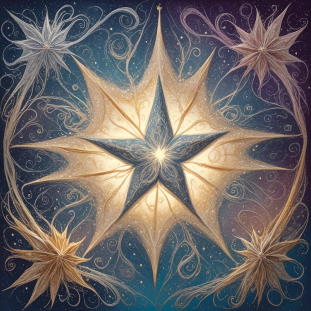 Storybook Illustration of a Wishing Star