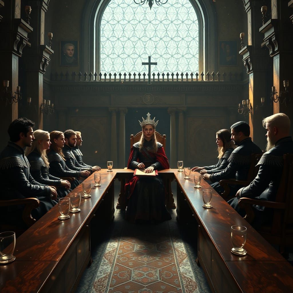 Queen Shireen's Great Council: A Matte Painting