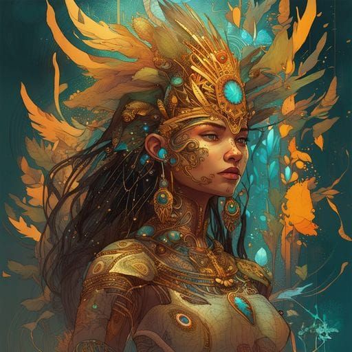 AI Image of an Aztec Queen