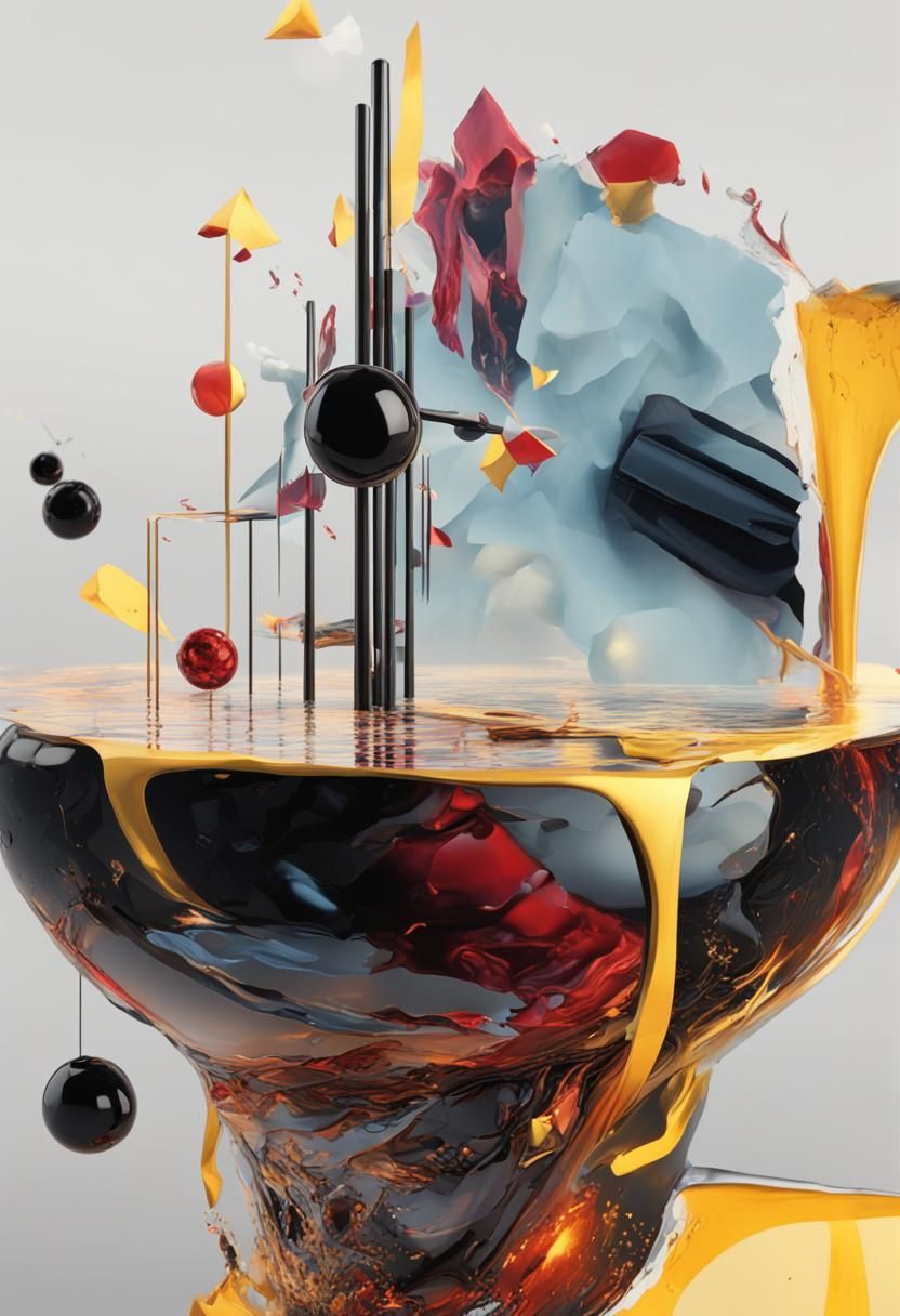 Magical Realism in Bizarre Maximalist 3D Render