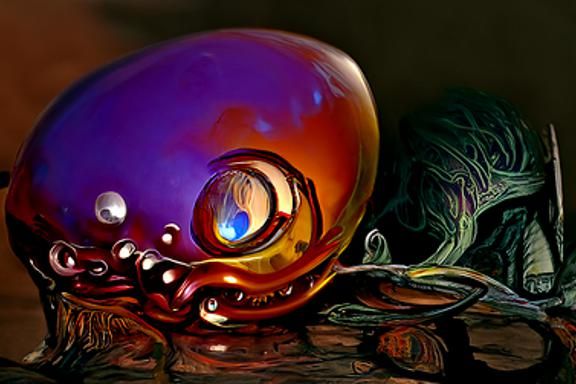 Surreal Jell-O Creature in Comic Book Style