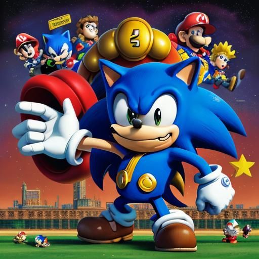 Mario and Sonic: Comic Book Art