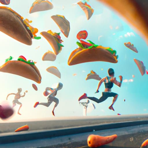 Tacos Falling From the Sky: Fantasy Art