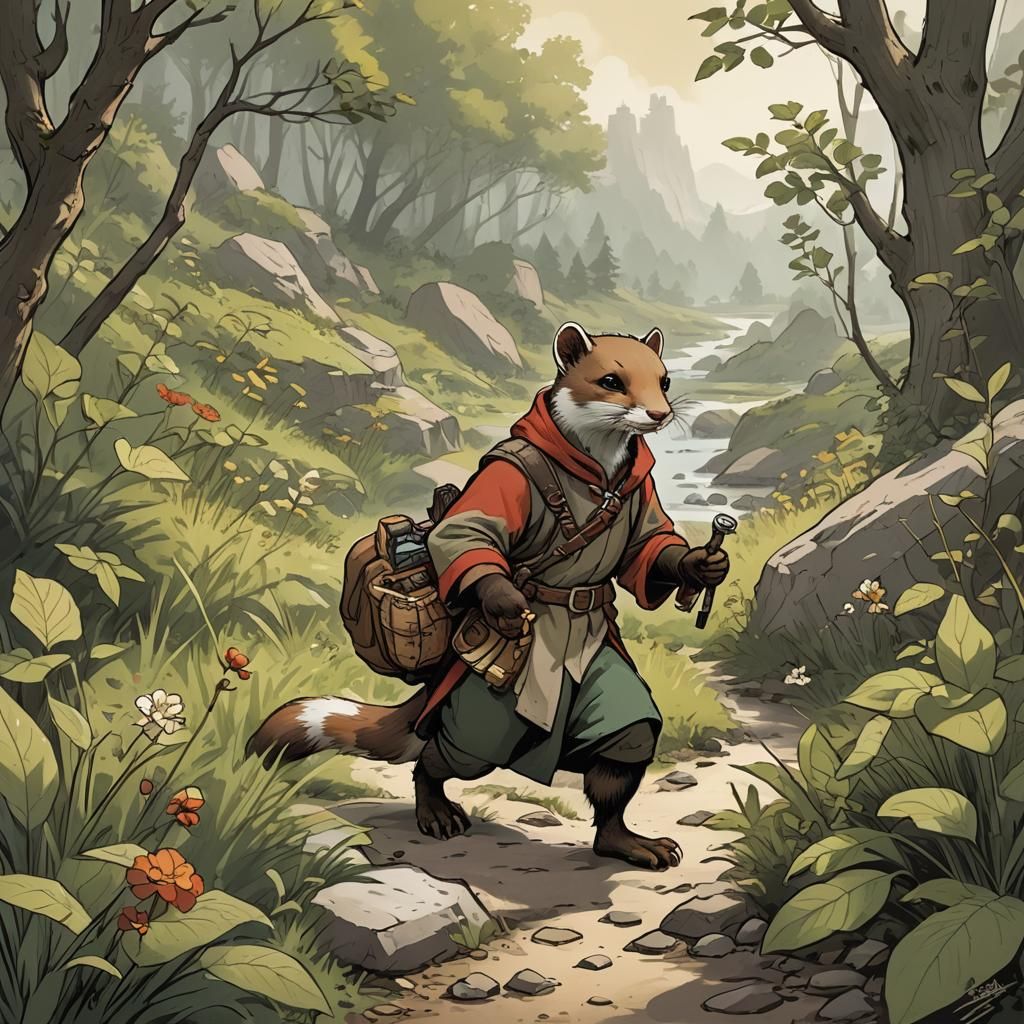 Redwall Style Stoat Thief Scavengers Landscape