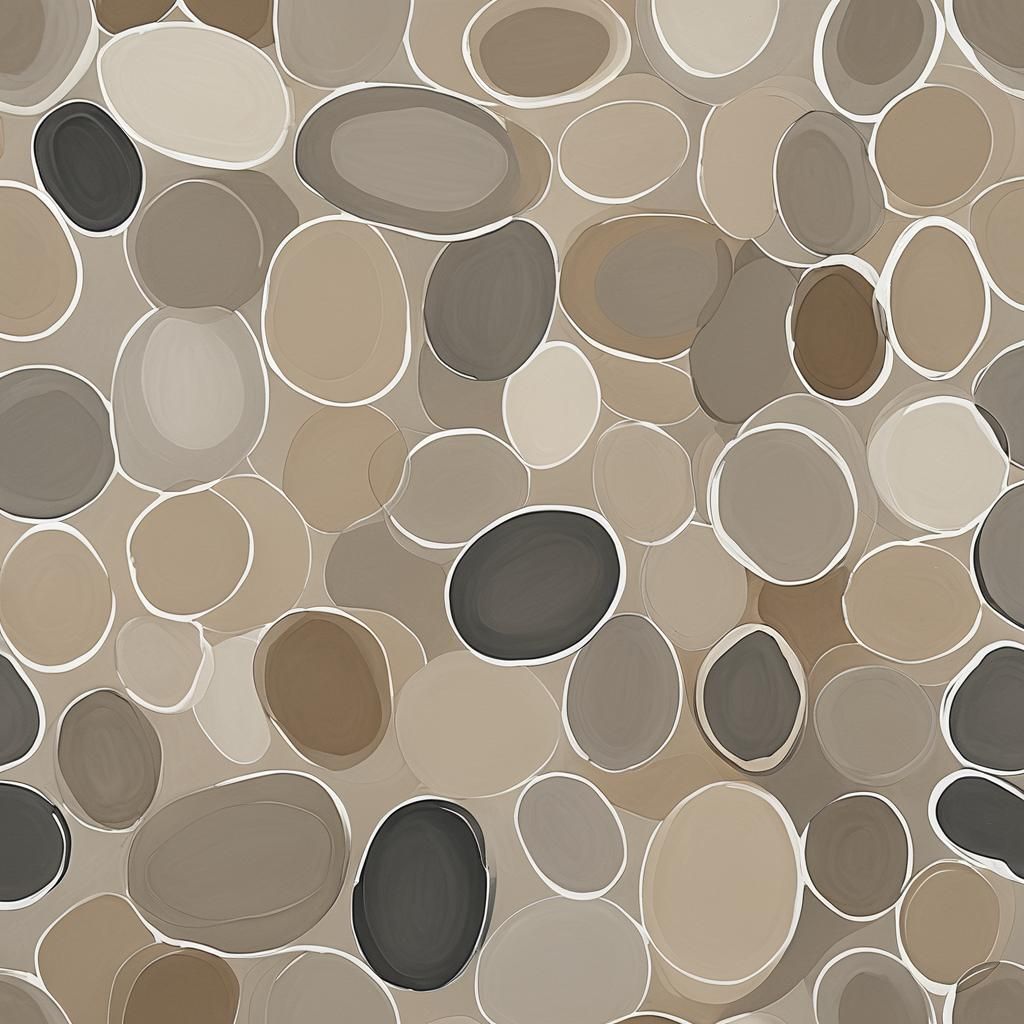 Minimalist Ovals in Neutral Gouache Painting