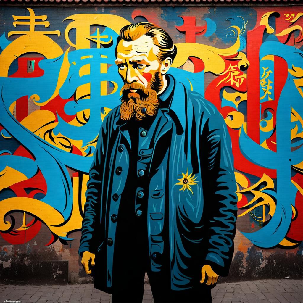 Graffiti Calligraphy Art on the Great Wall