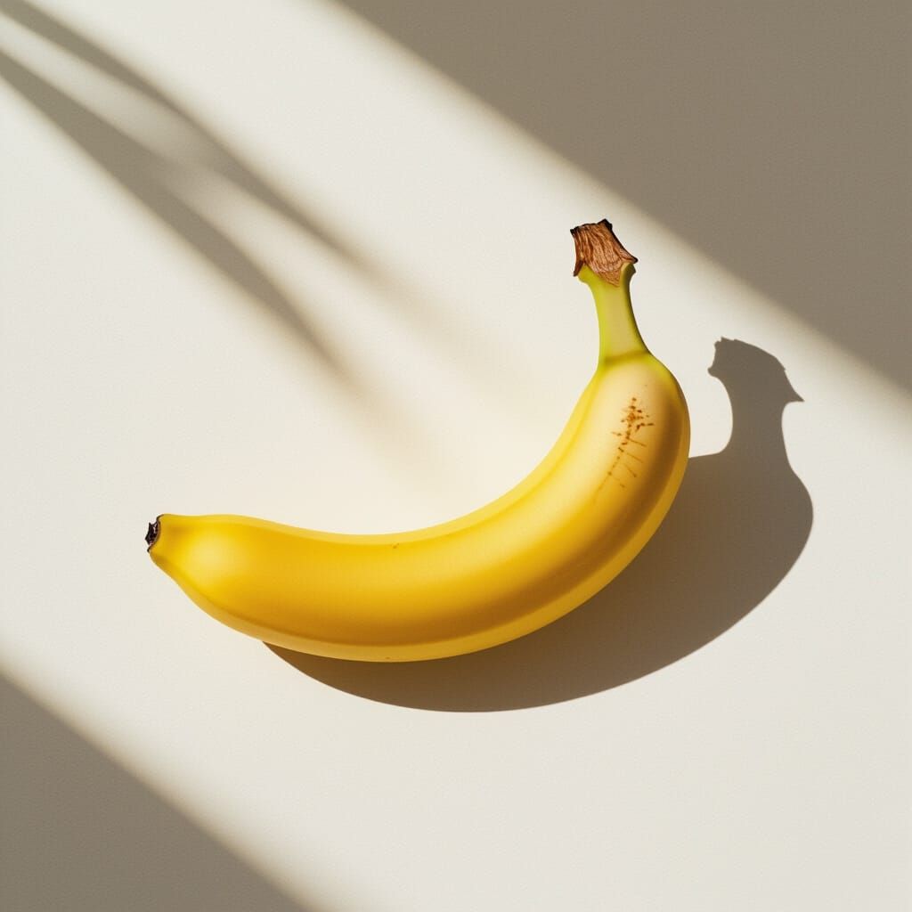 Ripe Banana Still Life with Natural Lighting