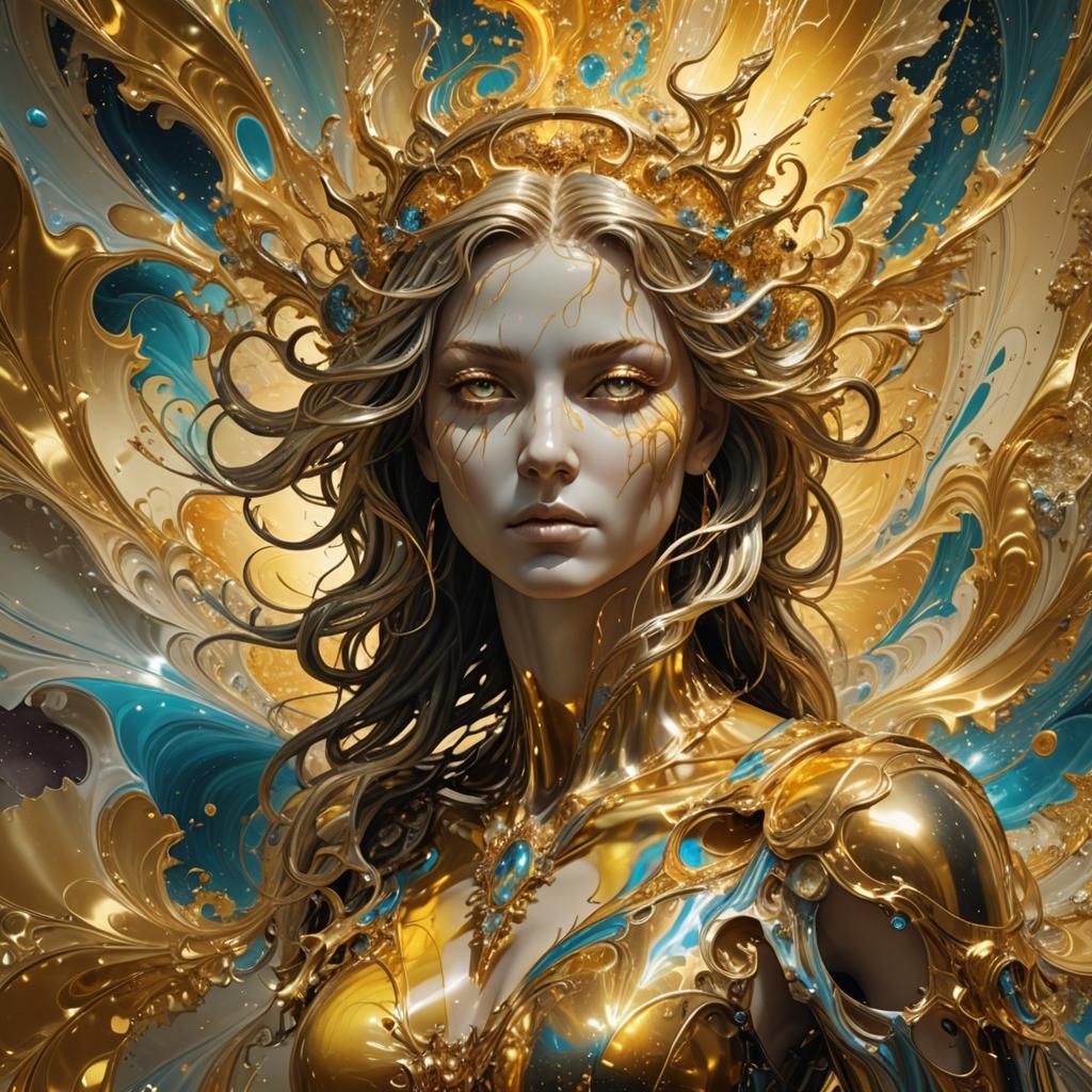 Archangel of Tyranny: Fractal Plasma and Golden Aura