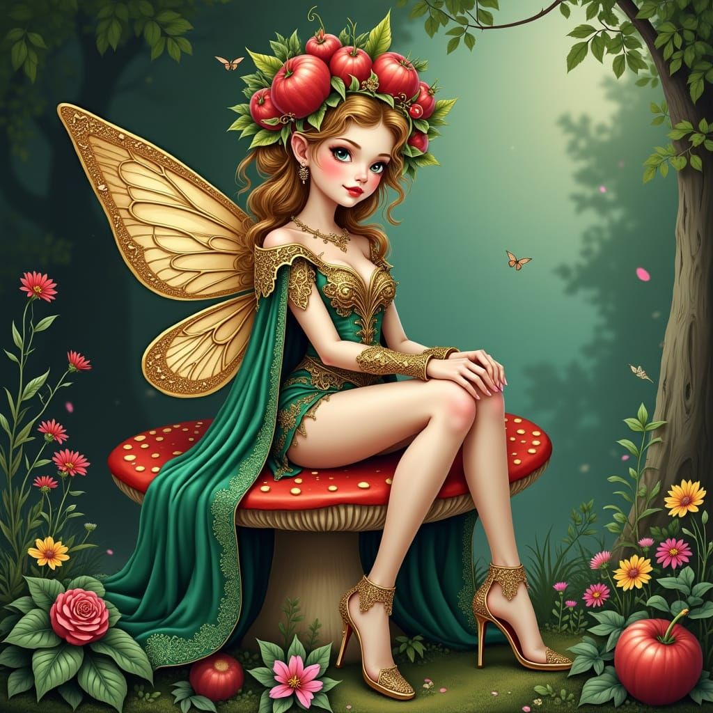 Surreal Fairy Queen in Pop Surrealism Style