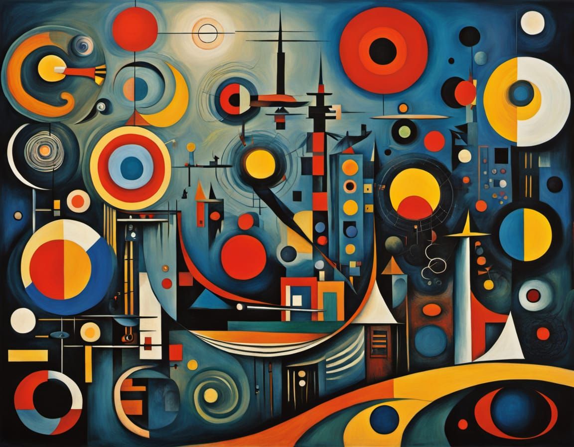 Eclectic Art Inspired by Kandinsky, Vermeer, and Giger