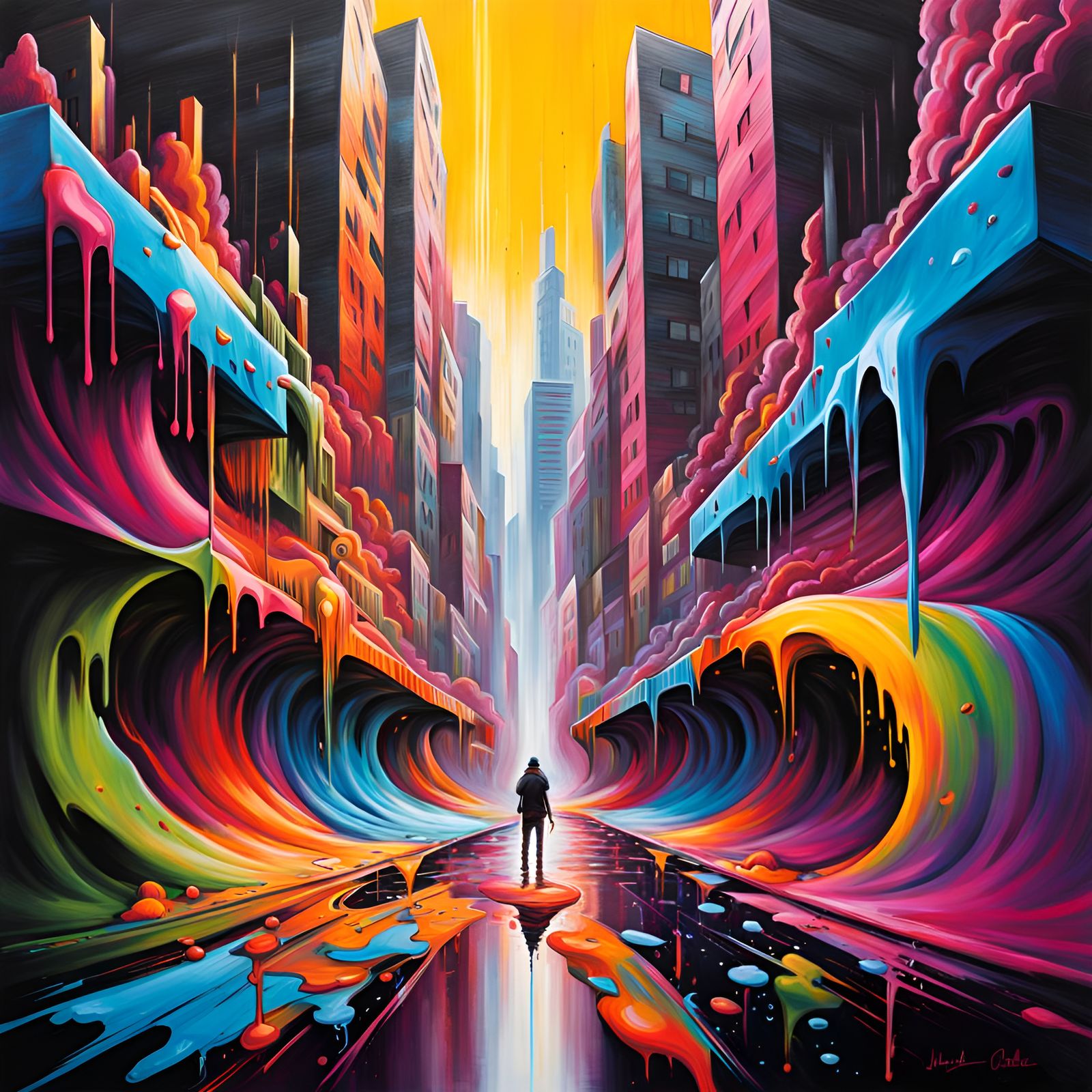 Polychromatic Graffiti Art Album Cover Design