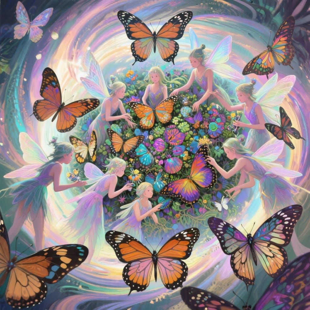 Fairies and Butterflies in a Vortex of Light