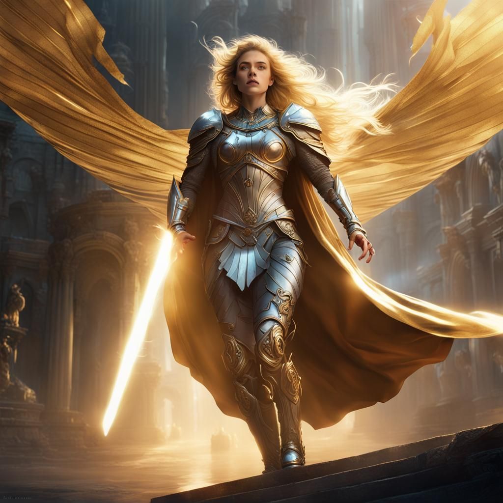 Valkyrie Extends Hand in Fantasy Concept Art