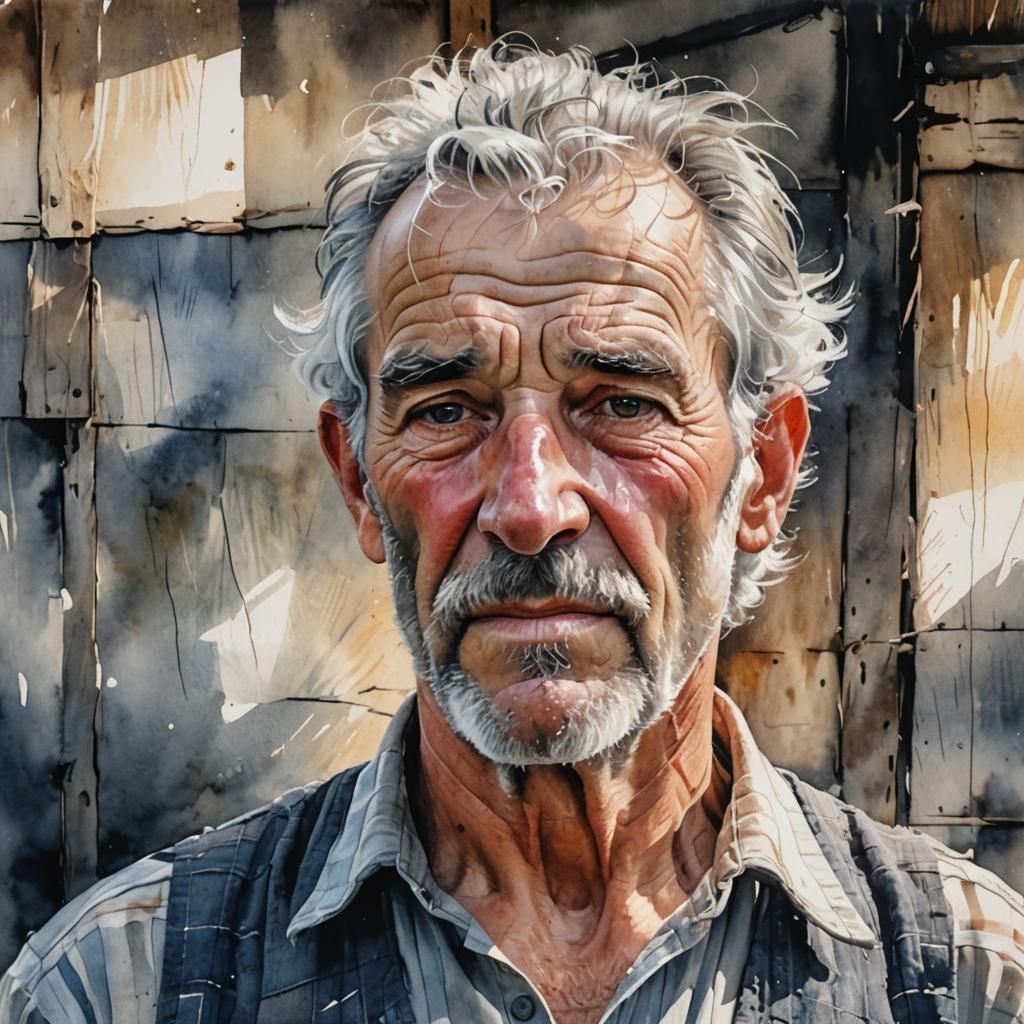 Detailed Portrait of Shearer in Expressionist Style