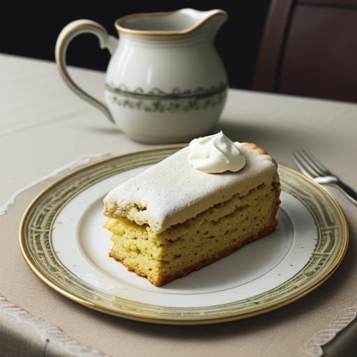 Warm Scone on Elegant Plate in Cozy Natural Colors