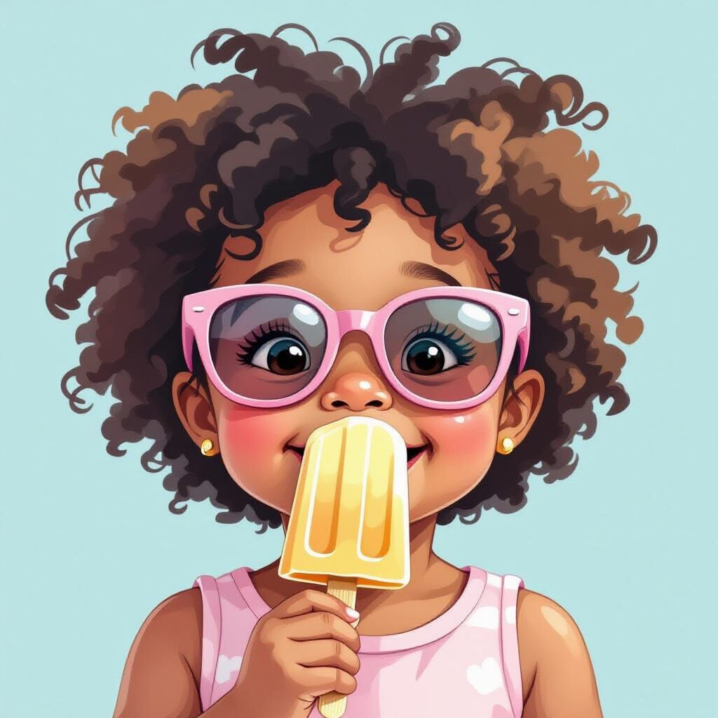 Cute Kid Peekaboo Illustration in Pastel Colors