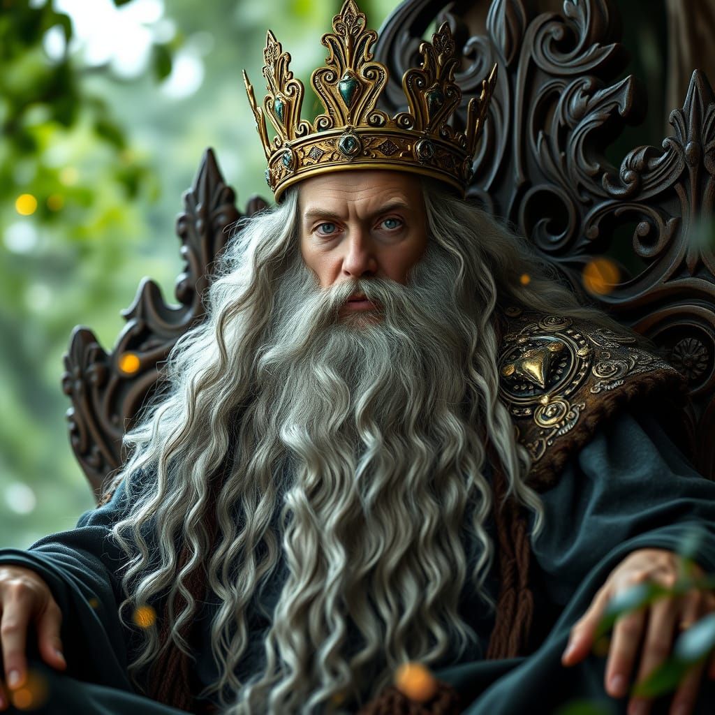 Elven King Portrait in Fairytale Style
