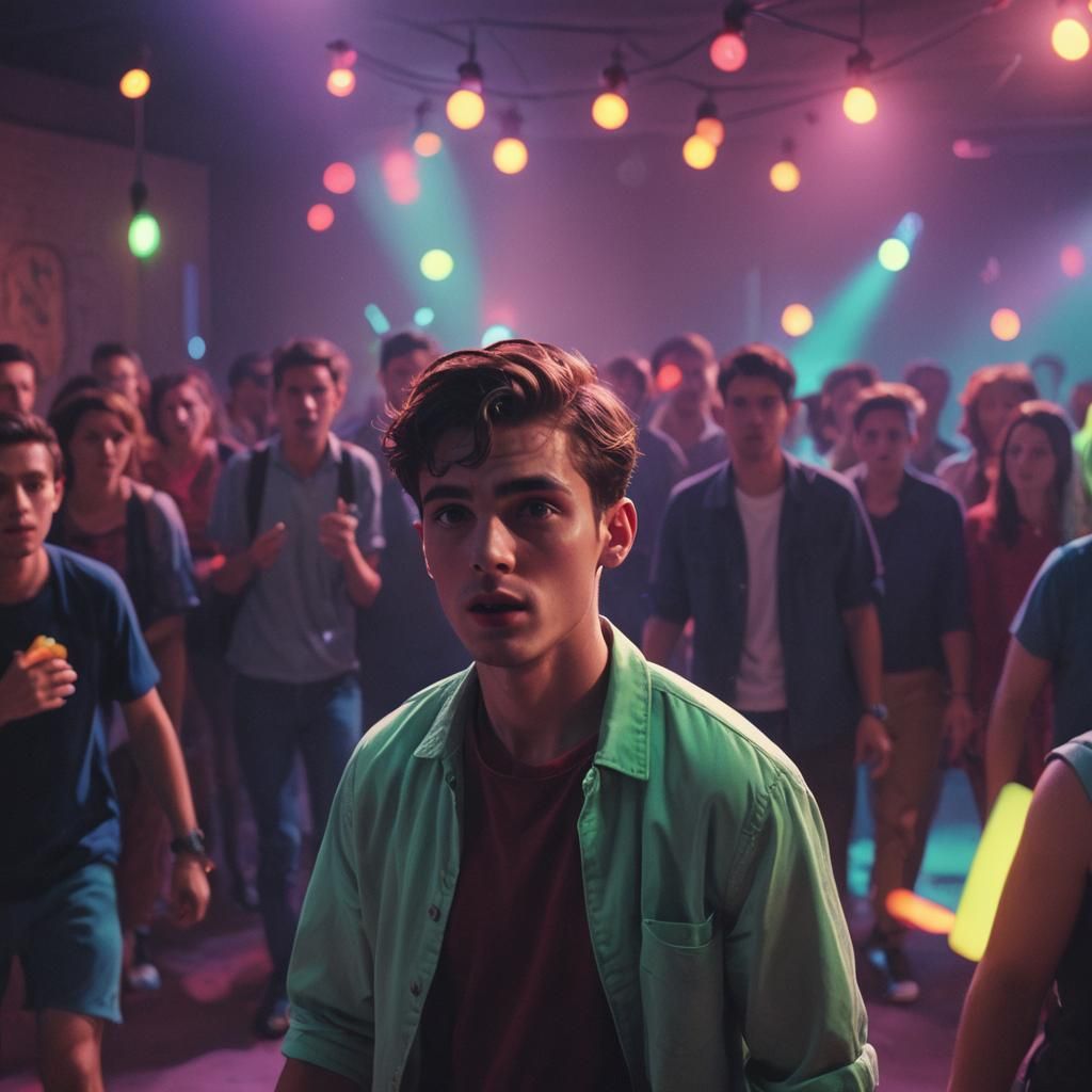 Young Man Enters Party in Cinematic Style