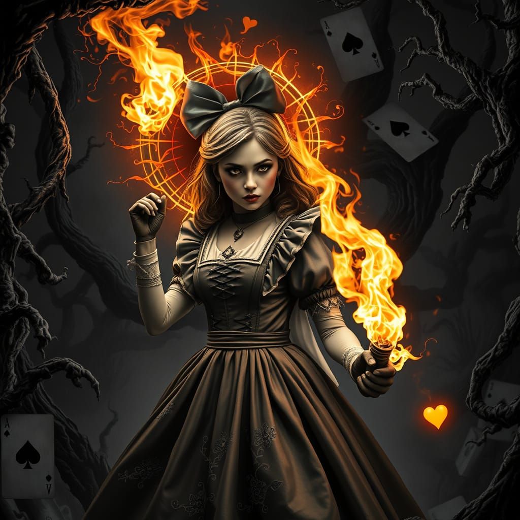 Determined Victorian Alice Ignites Dark Wonderland