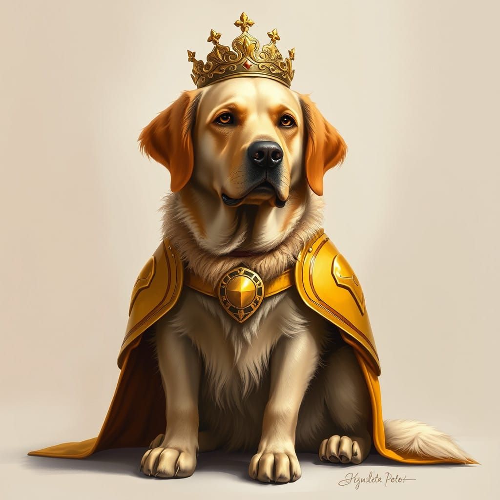 Regal Canine in Cyberpunk Inspired Armor