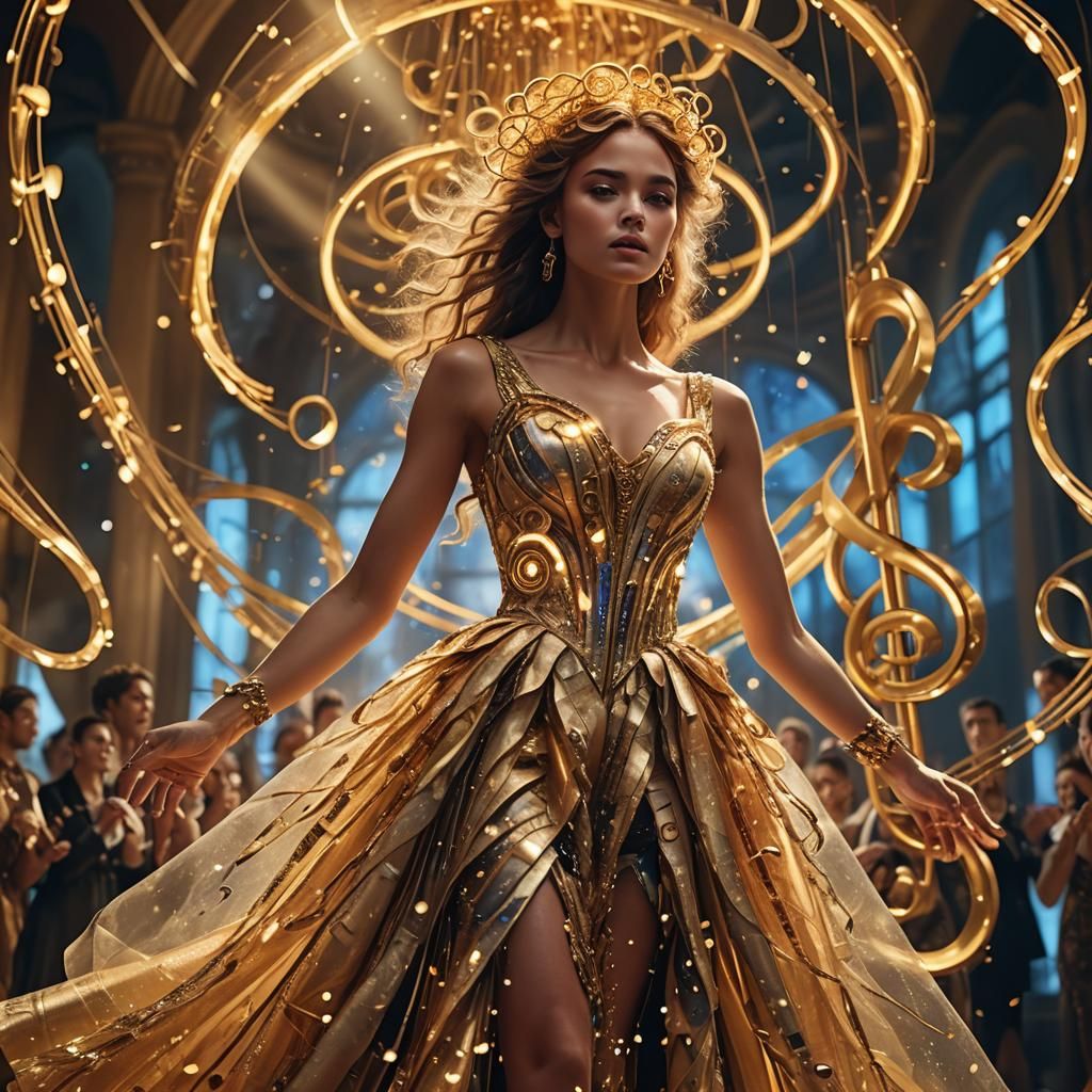 Musical Model in Baroque Digital Painting