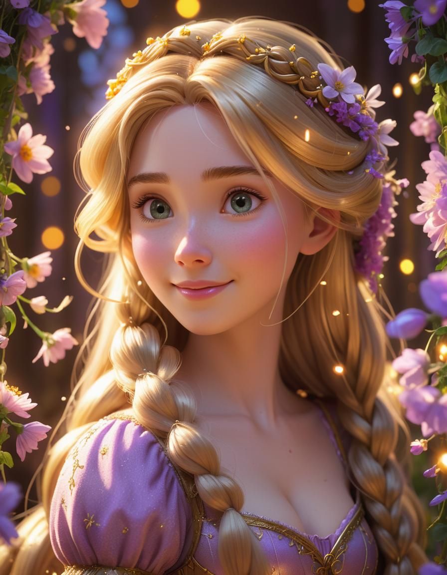 Rachel Zelger as Rapunzel in Anime Style